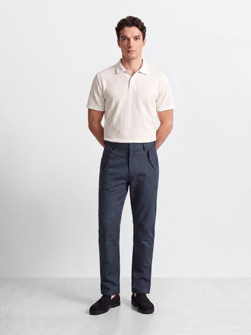 Men's Grey Relaxed Fit Solid Casual Trousers