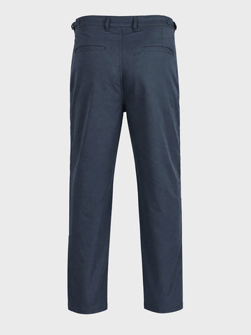 Men's Grey Relaxed Fit Solid Casual Trousers