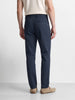 Men's Navy Blue Relaxed Fit Solid Casual Trousers