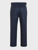 Men's Navy Blue Relaxed Fit Solid Casual Trousers