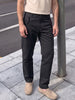 Men's Black Relaxed Fit Solid Casual Trousers