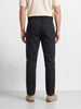 Men's Black Relaxed Fit Solid Casual Trousers