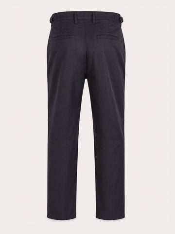 Men's Black Relaxed Fit Solid Casual Trousers
