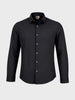 Men's Black Slim Fit Embroidered Resort Wear Shirt
