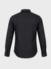 Men's Black Slim Fit Embroidered Resort Wear Shirt