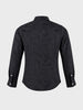 Men's Black Slim Fit Printed Casual Shirt