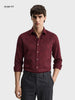 Men's Maroon Slim Fit Printed Casual Shirt