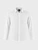 Men's White Slim Fit Printed Casual Shirt