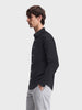 Men's Black Slim Fit Printed Casual Shirt