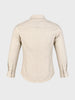 Men's Beige Slim Fit Printed Casual Shirt