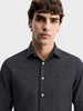 Men's Black Slim Fit Solid Casual Shirt