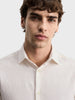 Men's Beige Slim Fit Printed Casual Shirt