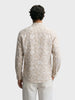 Men's Beige Regular Fit Printed Casual Shirt