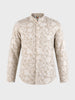 Men's Beige Regular Fit Printed Casual Shirt