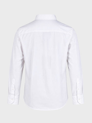 Men's White Slim Fit Solid Casual Shirt