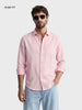 Men's Pink Slim Fit Solid Casual Shirt