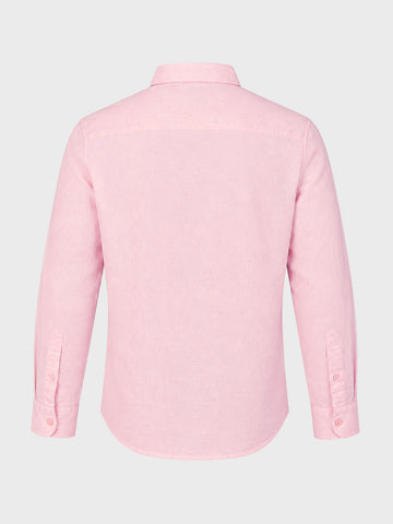 Men's Pink Slim Fit Solid Casual Shirt