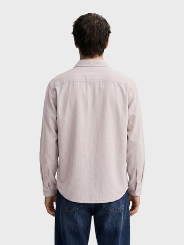 Men's Beige Slim Fit Solid Casual Shirt