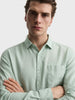 Men's Green Slim Fit Solid Casual Shirt