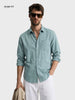Men's Blue Slim Fit Solid Casual Shirt