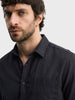 Men's Black Slim Fit Solid Casual Shirt