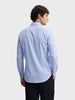 Men's Blue Slim Fit Solid Casual Shirt