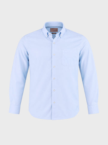 Men's Blue Slim Fit Solid Casual Shirt