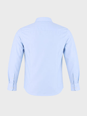 Men's Blue Slim Fit Solid Casual Shirt