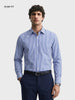 Men's Blue Slim Fit Striped Casual Shirt