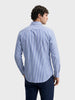 Men's Blue Slim Fit Striped Casual Shirt
