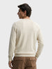 Men's Beige Slim Fit Embroidered Casual Sweater