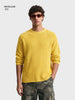 Men's Yellow Regular Fit Solid Casual Sweater