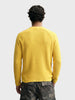Men's Yellow Regular Fit Solid Casual Sweater