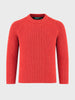 Men's Red Regular Fit Solid Casual Sweater
