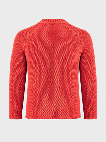 Men's Red Regular Fit Solid Casual Sweater