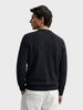 Men's Black Slim Fit Solid Casual Sweater