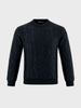 Men's Black Slim Fit Solid Casual Sweater
