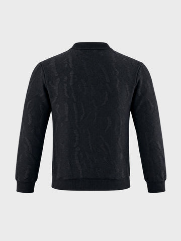 Men's Black Slim Fit Solid Casual Sweater