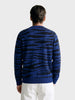 Men's Blue Slim Fit Textured Casual Sweater