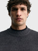 Men's Grey Slim Fit Solid Casual Sweater