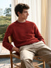 Men's Maroon Slim Fit Solid Casual Sweater
