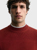 Men's Maroon Slim Fit Solid Casual Sweater