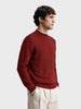 Men's Maroon Slim Fit Solid Casual Sweater