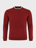 Men's Maroon Slim Fit Solid Casual Sweater