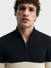 Men's Multicolor Slim Fit Solid Casual Sweater