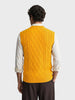 Men's Yellow Regular Fit Solid Casual Sweater
