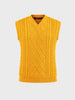 Men's Yellow Regular Fit Solid Casual Sweater