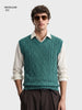 Men's Green Regular Fit Solid Casual Sweater