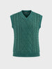 Men's Green Regular Fit Solid Casual Sweater