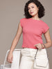 Freehand by The Indian Garage Co Women Boxy Textured Regular Top